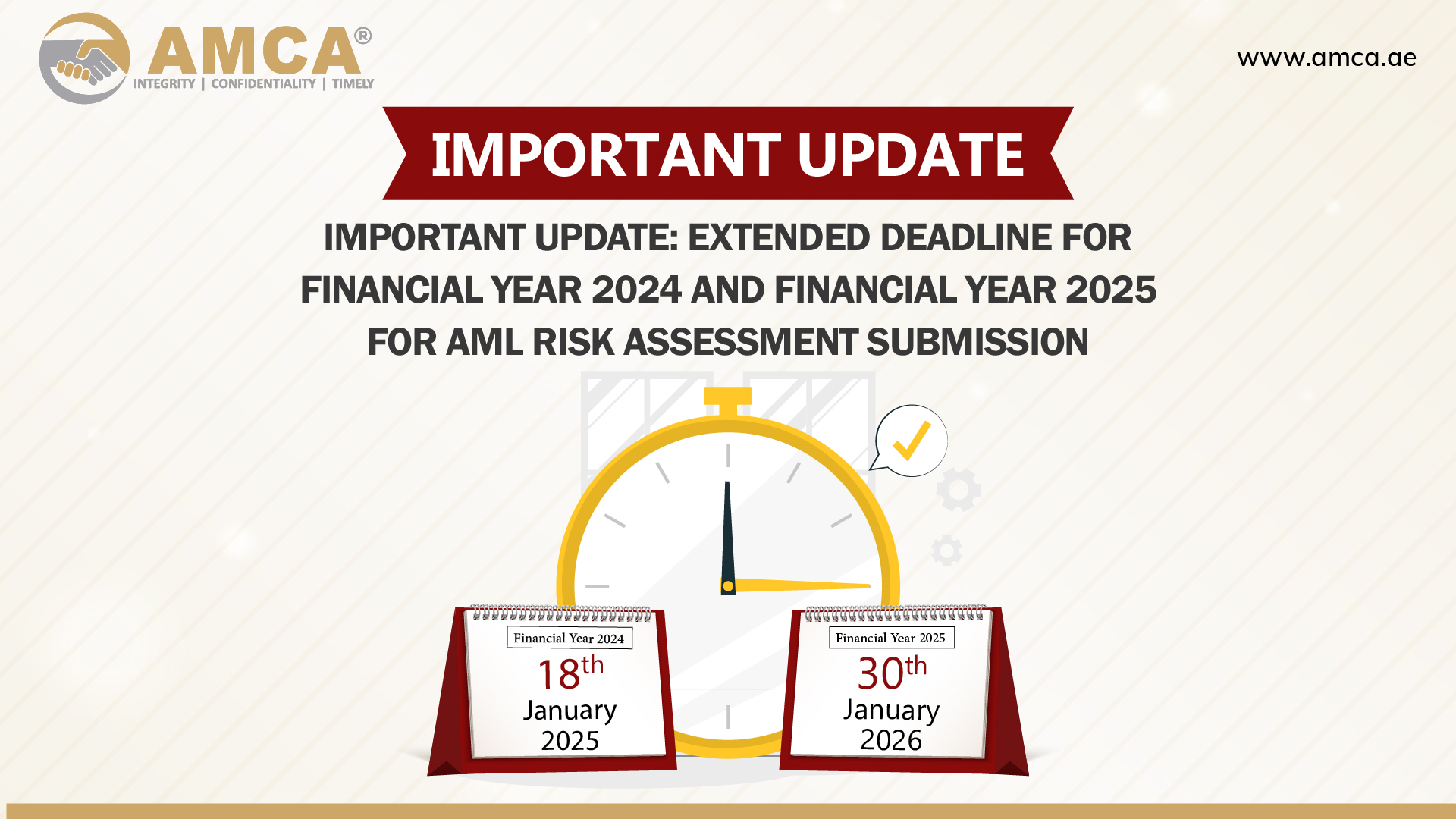 Important Update: Extended Deadline for AML Risk Assessment Submission